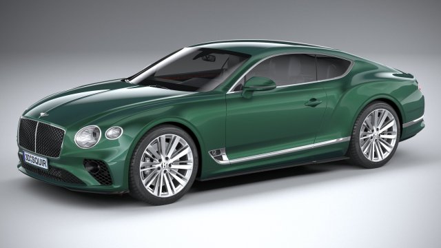 Bentley Continetal GT Speed 2022 3D 모델 .c4d .max .obj .3ds .fbx .stl .blend 