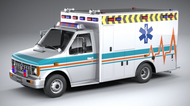 generic ambulance classic Modelo 3D .c4d .max .obj .3ds .fbx .stl .blend 