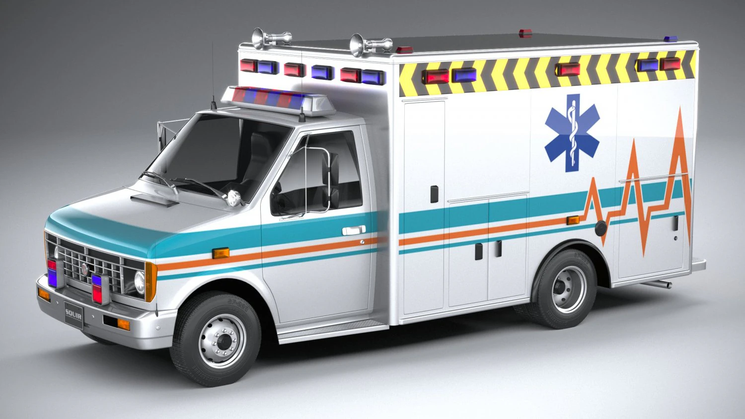 generic ambulance classic 3D Model .c4d .max .obj .3ds .fbx .stl .blend 
