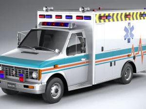 generic ambulance classic 3D Model