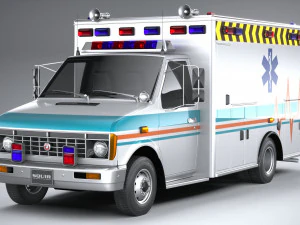 generic ambulance classic 3D Model