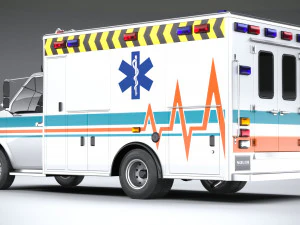 generic ambulance classic 3D Model