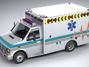 generic ambulance classic Modelo 3D