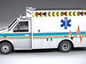 generic ambulance classic 3D Model