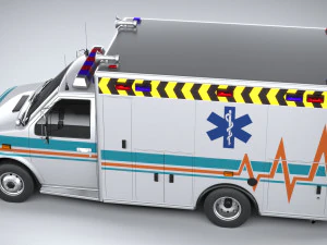 generic ambulance classic 3D Model