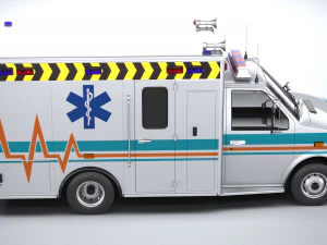 generic ambulance classic 3D Model