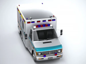 generic ambulance classic 3D Model