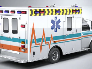 generic ambulance classic 3D Model