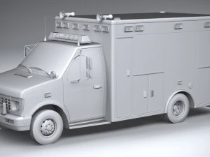 generic ambulance classic 3D Model