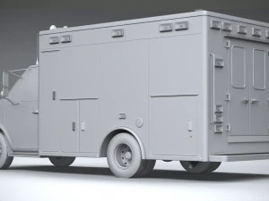 generic ambulance classic 3D Model