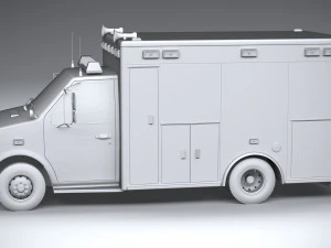 generic ambulance classic 3D Model