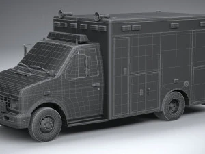 generic ambulance classic 3D Model