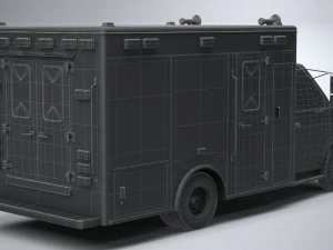 generic ambulance classic 3D Model