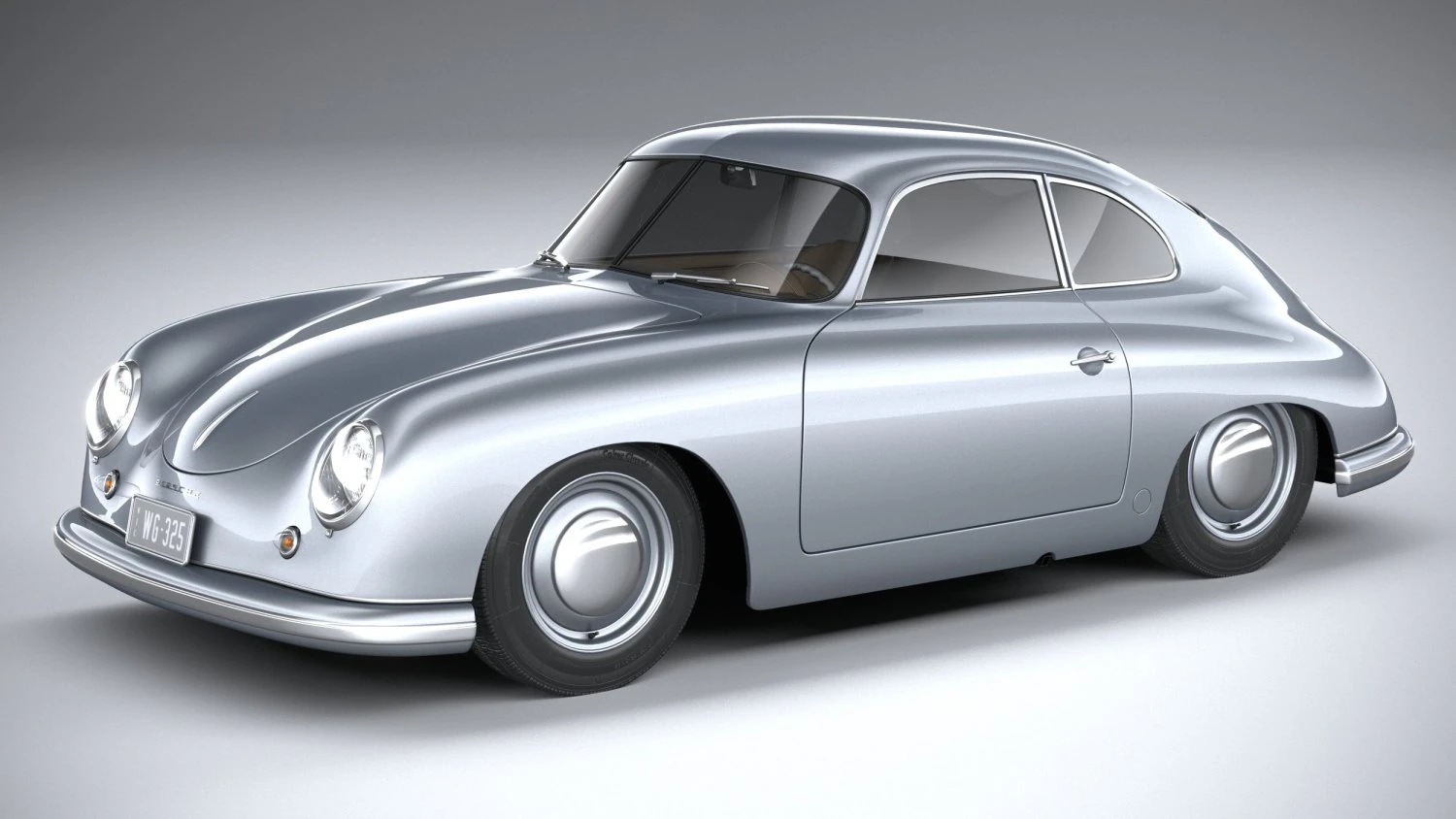 Porsche 356 Coupe Split 1951 3D Model .c4d .max .obj .3ds .fbx .stl .blend