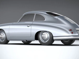Porsche 356 Coupe Split 1951 3D Model