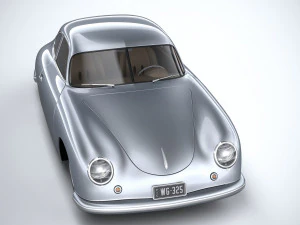Porsche 356 Coupe Split 1951 3D Model