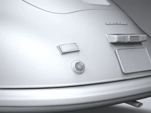 Porsche 356 Coupe Split 1951 3D Model