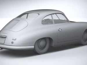 Porsche 356 Coupe Split 1951 3D Model