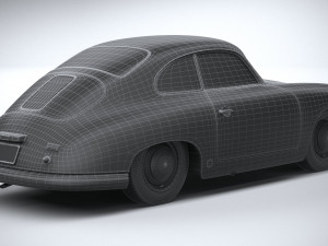 Porsche 356 Coupe Split 1951 Modelo 3D