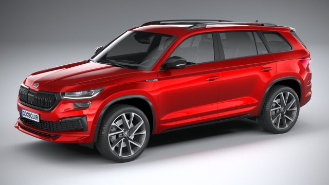 Skoda Kodiaq Sportline 2022 Modelo 3D .c4d .max .obj .3ds .fbx .stl .blend