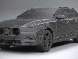 Volvo V90 Cross Country 2020 lowpoly 3D Model