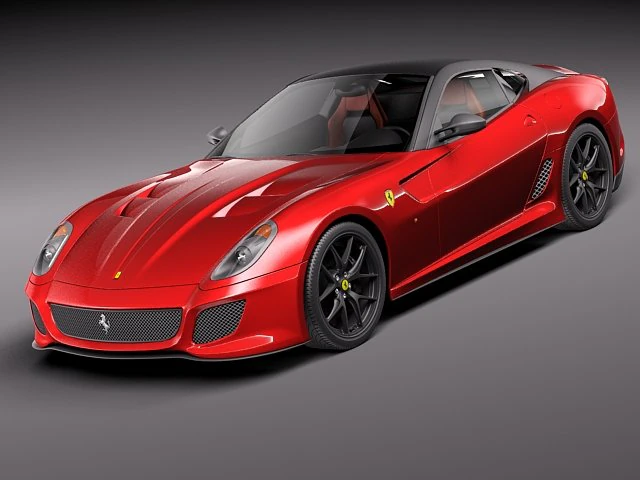 Ferrari 599 GTO 2011 3D Model .c4d .max .obj .3ds .fbx .stl .blend 