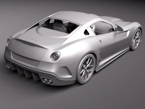 Ferrari 599 GTO 2011 3D Model