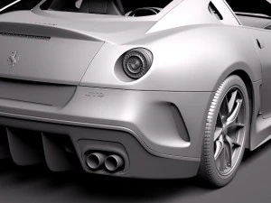 Ferrari 599 GTO 2011 3D Model
