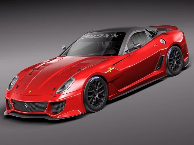 Ferrari 599 XX 2010 3D Model .c4d .max .obj .3ds .fbx .stl .blend