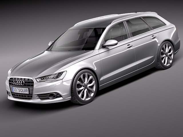 Audi a6 Avant 2012 3D Model .c4d .max .obj .3ds .fbx .stl .blend