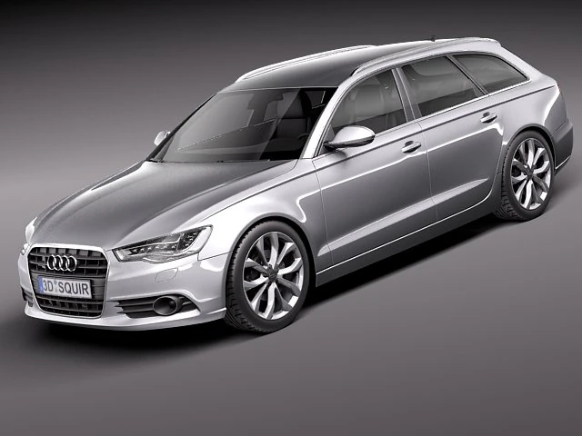 Audi a6 Avant 2012 3D Model .c4d .max .obj .3ds .fbx .stl .blend