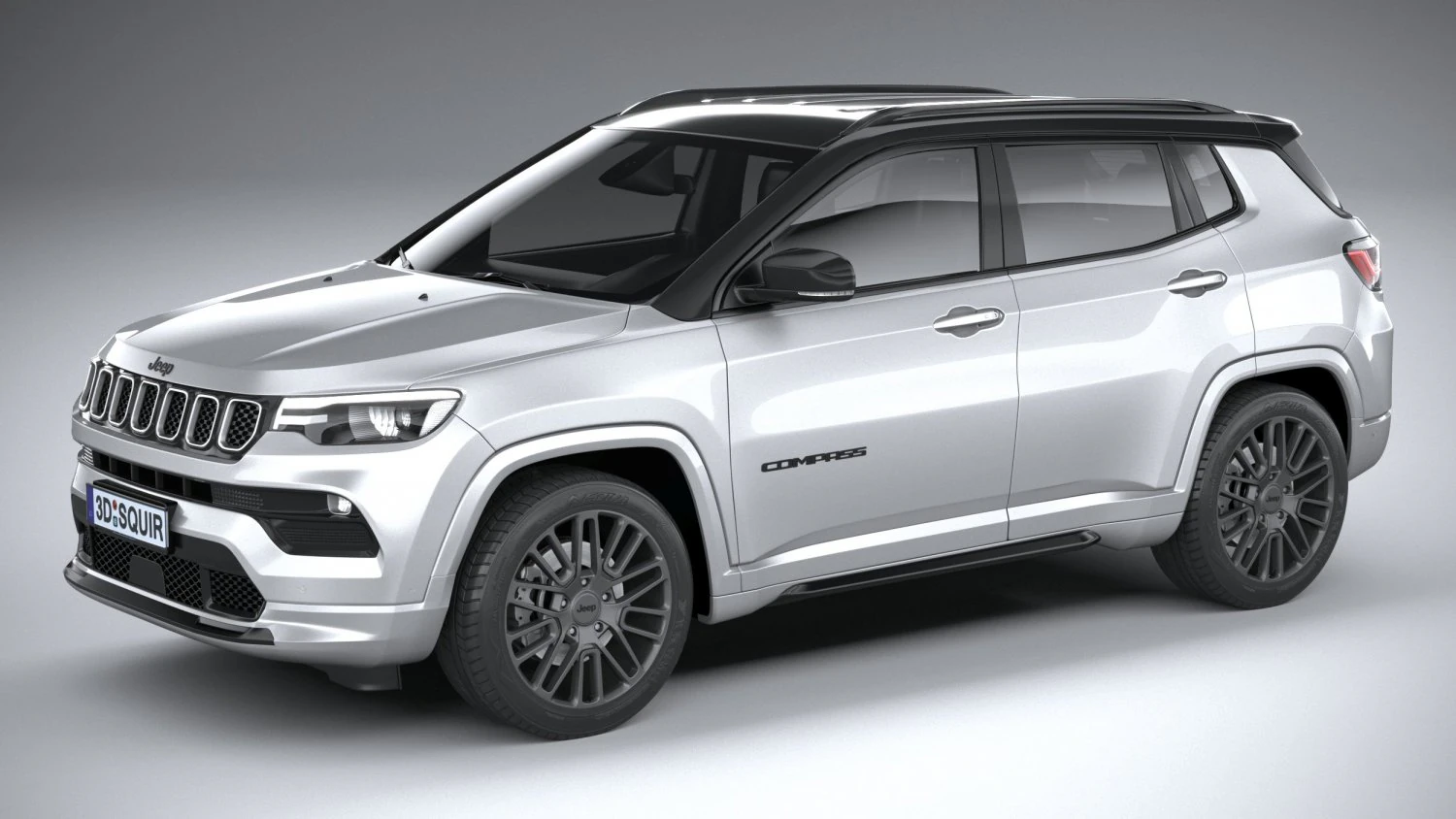 Jeep Compass 2022 3D Model .c4d .max .obj .3ds .fbx .stl .blend 