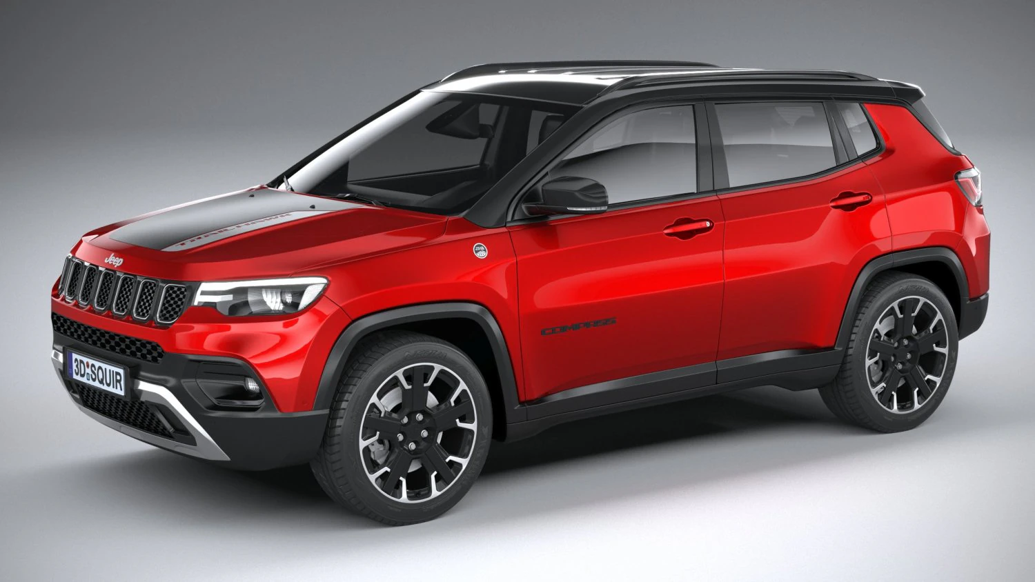 Jeep Compass Trailhawk 2022 3D Model .c4d .max .obj .3ds .fbx .stl .blend 