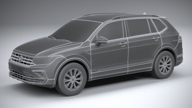 volkswagen tiguan allspace 2022 3D Model in SUV 3DExport