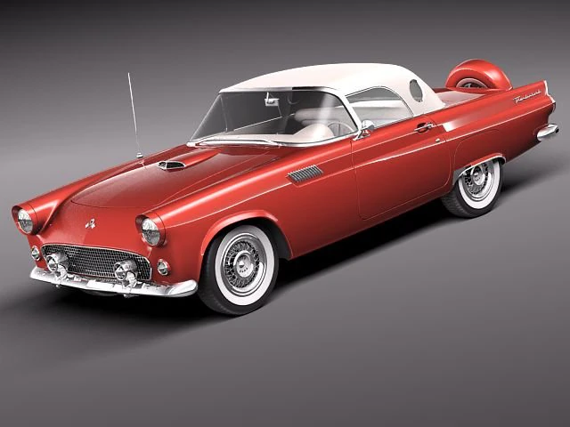 Thunderbird 1956 Modello 3D .c4d .max .obj .3ds .fbx .stl .blend 