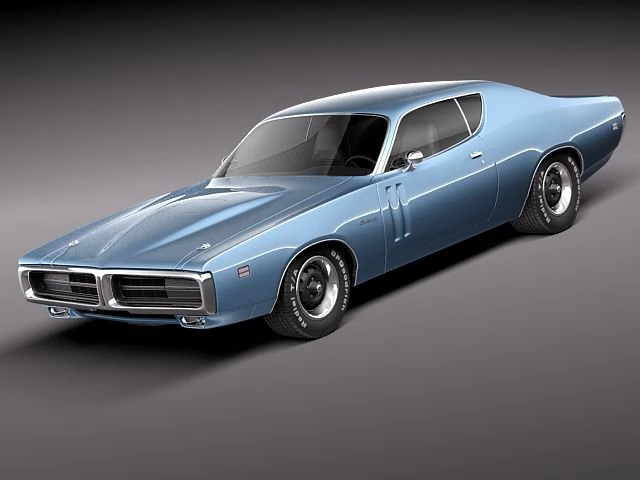 Dodge Charger 1971 3D Model .c4d .max .obj .3ds .fbx .stl .blend 