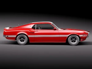 Shelby Mustang GT500 1969 3D Model
