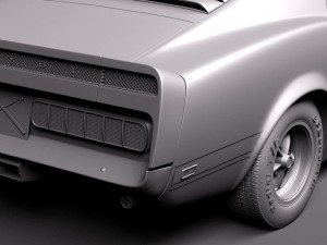 Shelby Mustang GT500 1969 3D Model