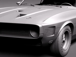 Shelby Mustang GT500 1969 3D Model