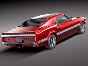 Shelby Mustang GT500 1969 3D Model