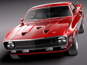 Shelby Mustang GT500 1969 3D Model