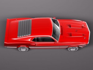 Shelby Mustang GT500 1969 3D Model