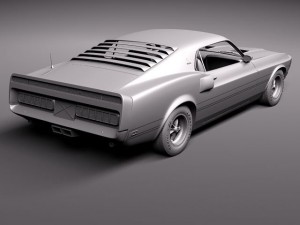 Shelby Mustang GT500 1969 3D Model