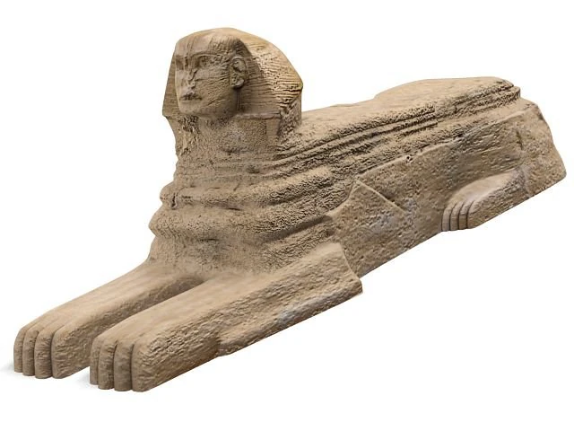 Sphinx 3D Model .c4d .max .obj .3ds .fbx .stl .blend 