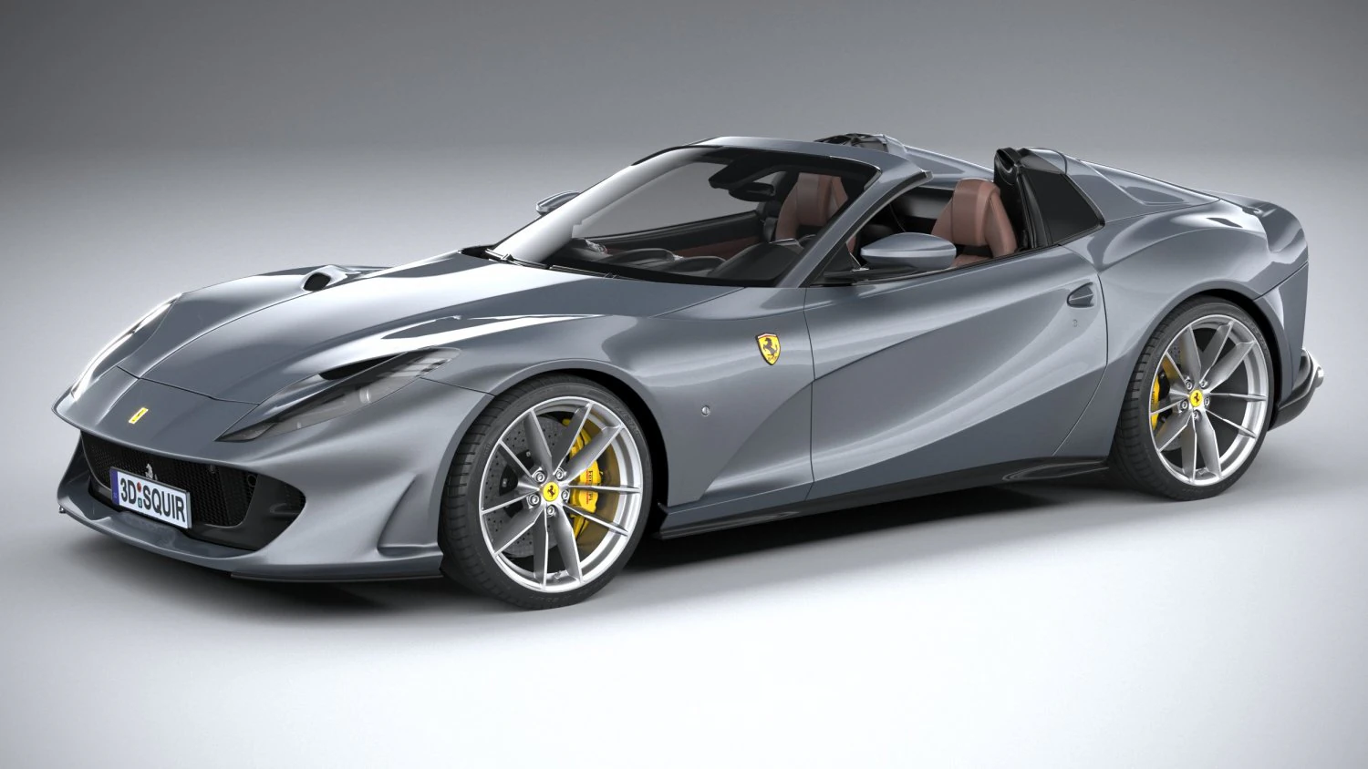Ferrari 812 GTS 2020 3D Model .c4d .max .obj .3ds .fbx .stl .blend
