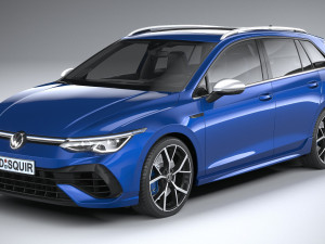 Volkswagen Golf R Estate 2022 3D-Modell