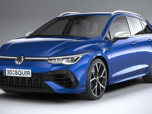 Volkswagen Golf R Estate 2022 3D-Modell