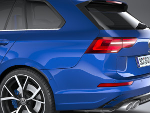 Volkswagen Golf R Estate 2022 3D-Modell