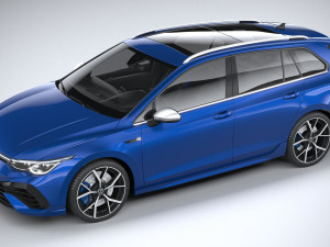 Volkswagen Golf R Estate 2022 3D-Modell