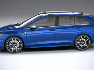 Volkswagen Golf R Estate 2022 3D-Modell